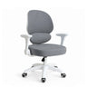 Children's swivel chair Ergomy Kid in grey with white frame, armrests and five castors by hjh OFFICE