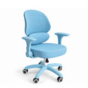 Children's swivel chair Ergomy Kid in blue with mesh cover, armrests and five castors by hjh OFFICE