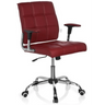 Home Office Chair ERNESTO in Bordeaux with quilted upholstery and chrome frame by hjh OFFICE