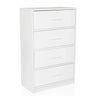 White Chest of drawers ESTORIA with four drawers and simple handles by hjh LIVING