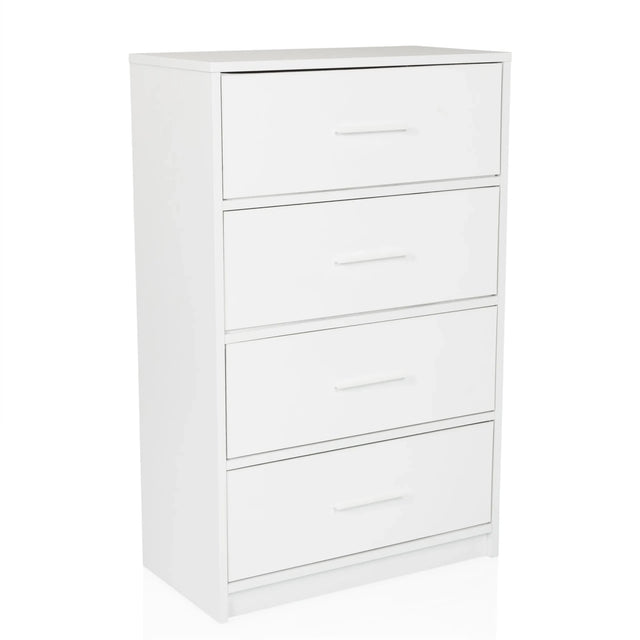 White Chest of drawers ESTORIA with four drawers and simple handles by hjh LIVING