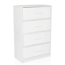 White Chest of drawers ESTORIA with four drawers and simple handles by hjh LIVING