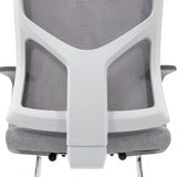 Back of the grey backrest of the Cantilever chair BRETON V W with white frame by hjh OFFICE