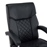 Diamond-stitched backrest of the Relax Prestio Home Office Chair in black by MyBuero