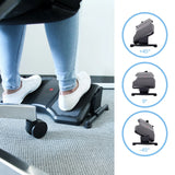 Tilt-adjustable Footrest PODI II in black with various angle settings by hjh OFFICE