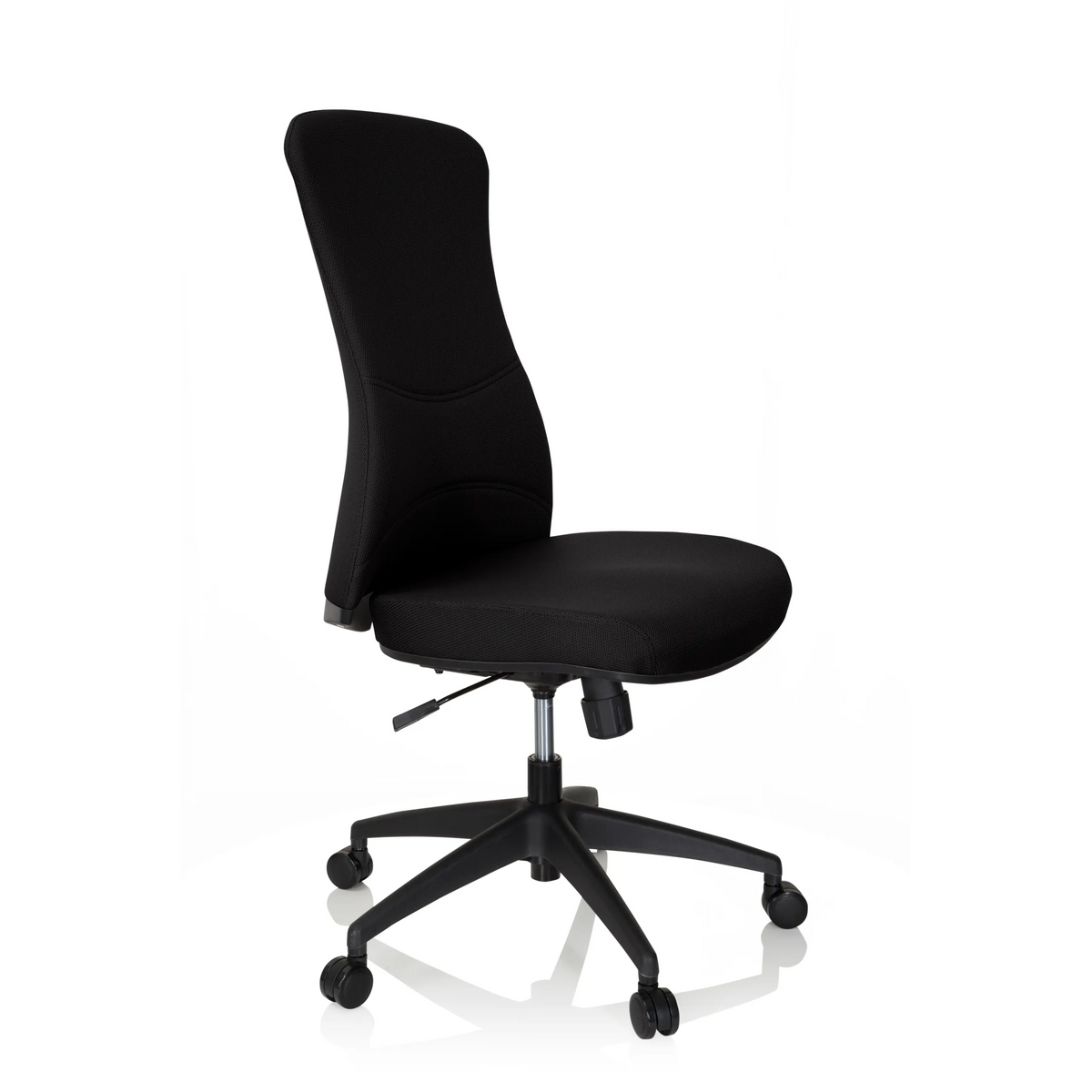 Black Professional Office Chair OFFICE XT with star base and five castors by hjh OFFICE – 360-degree view (front three-quarter view 60°)