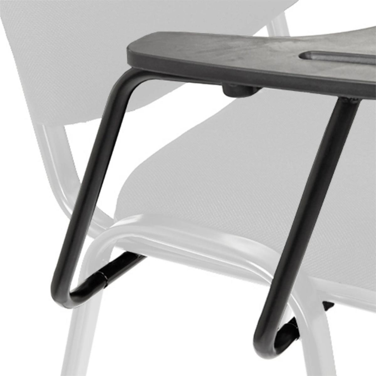 Writing tablet of the TABLET XT 600 four-legged chair with black top and frame by hjh OFFICE