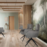 Grey upholstered chair TARUGO with a four-star base in a modern room by hjh LIVING
