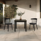Two black dining chairs ARTIFO RIB with a matching table set by hjh LIVING