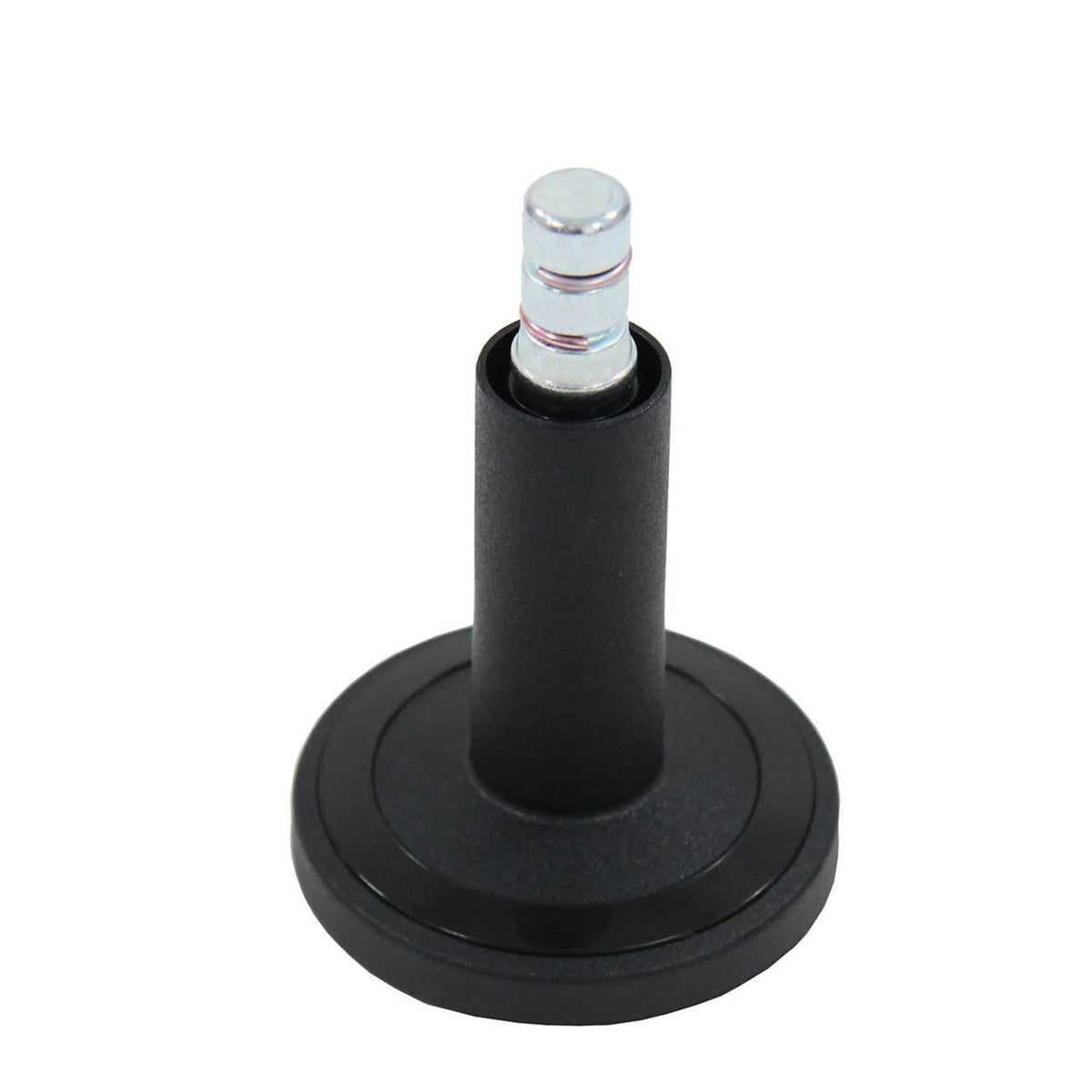 Black STATO-M chair glide for carpets with silver-coloured metal pin and 11 mm diameter by hjh OFFICE
