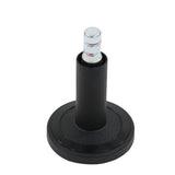Black STATO-M chair glide for carpets with silver-coloured metal pin and 11 mm diameter by hjh OFFICE