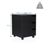 Dimensional drawing of the Mobile Drawer Unit ORGANISER I, 40 × 40 × 52.5 cm, maximum load 10 kg by hjh OFFICE