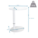 Dimensional drawing of the Standing desk STAND III with a height of 64 to 104.5 cm by hjh OFFICE