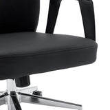 Seat and armrest of the Professional Executive Chair VELVET ECO in black with chrome frame by hjh OFFICE