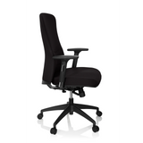 Black Professional Office Chair OFFICE XT PRO with armrests and five-caster base by hjh OFFICE – 360-degree view (side profile 80°)