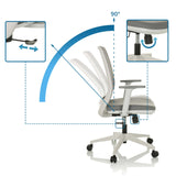 Adjustment mechanisms of the Home Office Chair PROFONDO ECO W with 90 degree tilt by hjh OFFICE