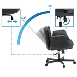 Adjustable backrest with an inclination angle from 90° to 123° of the Home Office Chair Criss-Cross 10 by hjh LIVING