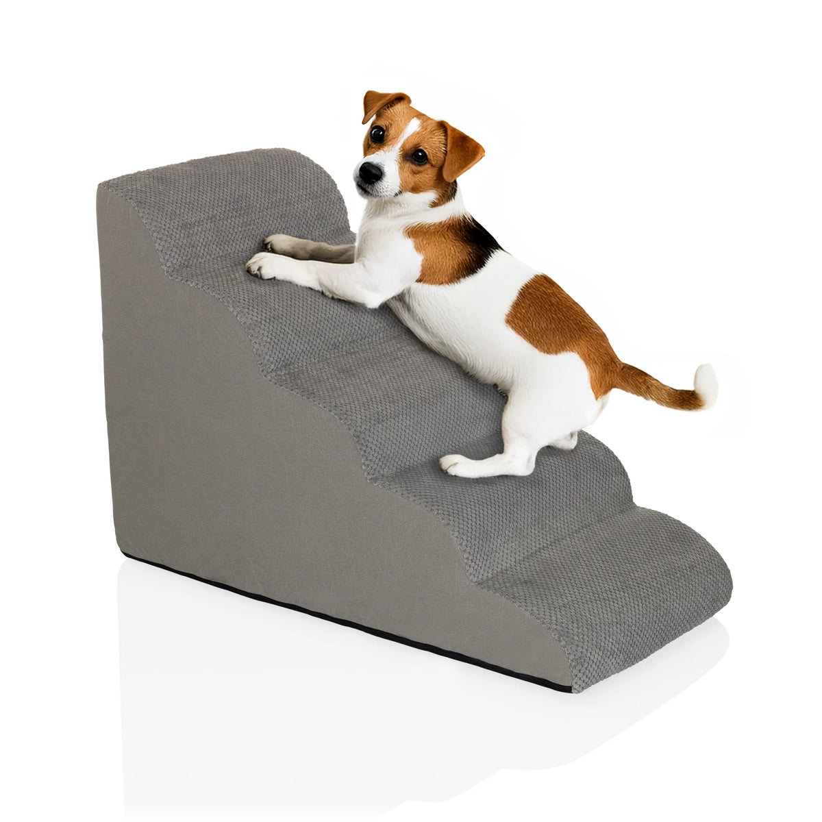 Grey PAWY STEP 5 pet stairs with a small dog by hjh LIVING