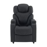 Black Lounge Chair Game Sport RX with honeycomb stitching on the backrest and castors by hjh OFFICE – 360-degree view (front view 0°)
