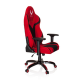 Red and black Gaming chair PROMOTER II with armrests and five-caster base by hjh OFFICE – 360-degree view (front three-quarter view 60°)