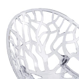 Transparent, mesh-like backrest design of the Artifo T four-legged chair by hjh LIVING