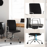 Black Luxury Executive Chair VEMONA 30 with chromed armrests and height-adjustable base by hjh OFFICE