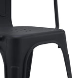 Seat with ventilation holes of the Vantaggio Poly bistro chair in black by hjh OFFICE