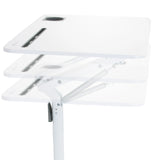 Height-adjustable mechanism of the white tabletop of the STAND VM-SU I standing desk by hjh OFFICE