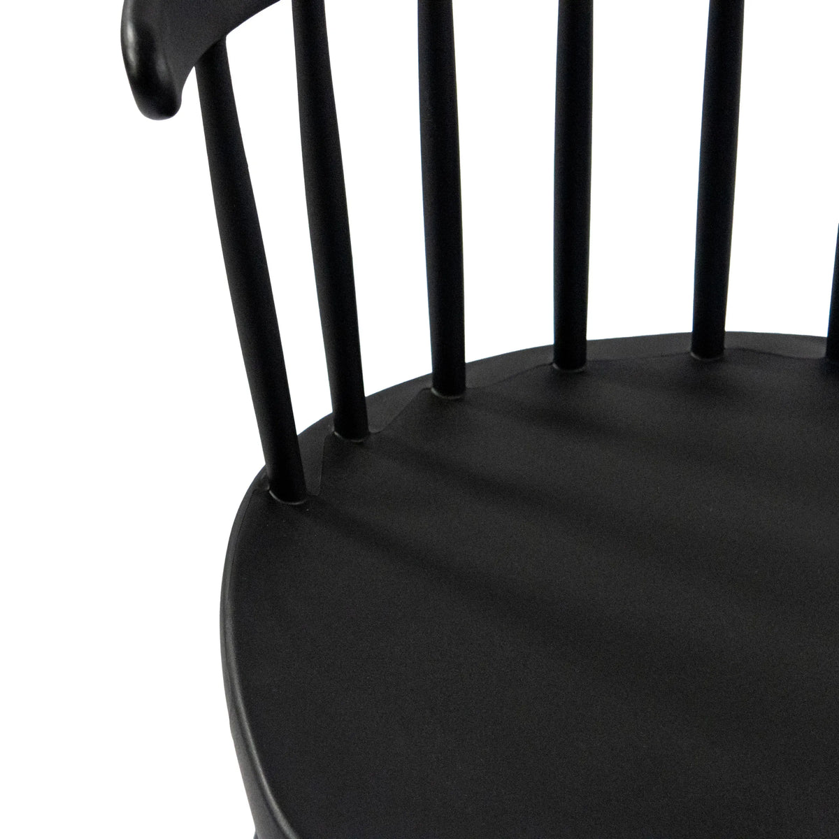 Black backrest with vertical struts of the Dining chair ARTIFO RIB by hjh LIVING