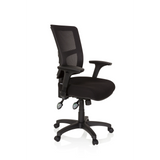 Black Professional Executive Chair IMPACT PRO with mesh back and five-caster base by hjh OFFICE – 360-degree view (front three-quarter view 60°)