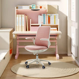 Pink Swivel Chair – Children Swivelo with armrests and castors at a desk by hjh OFFICE