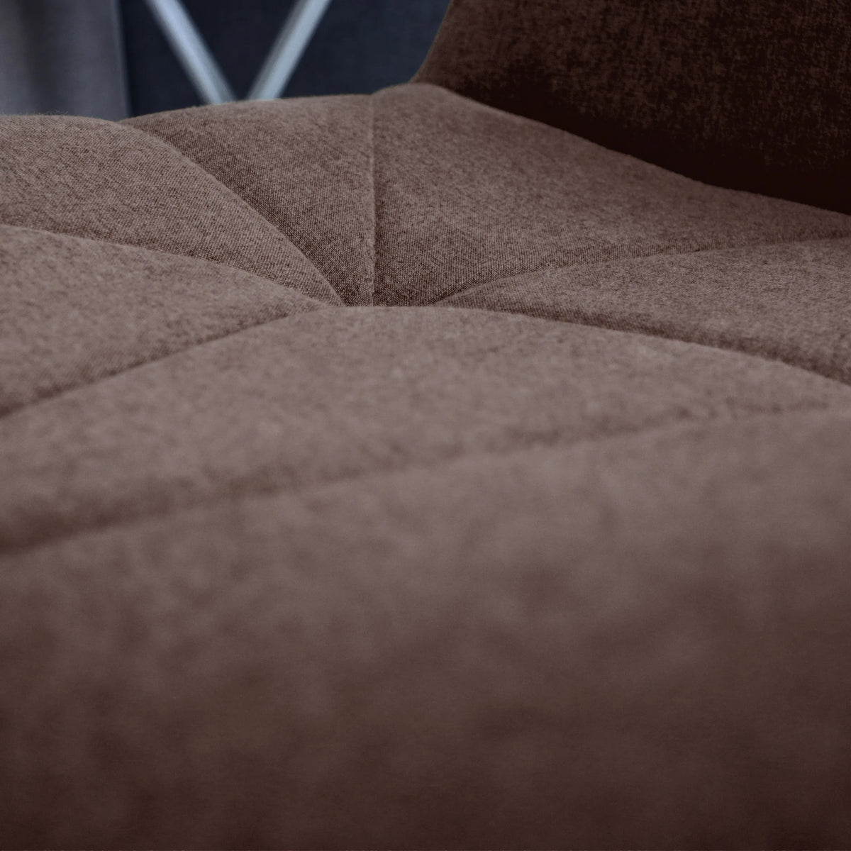 Medium brown fabric cover with stitching of the Home Office Chair SARANTO II by hjh OFFICE