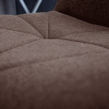 Medium brown fabric cover with stitching of the Home Office Chair SARANTO II by hjh OFFICE