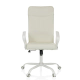 Beige Home Office Chair STRYKA W with armrests and five-caster base by hjh OFFICE – 360-degree view (front view 0°)