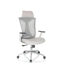 Grey Professional Office Chair FALEO W with mesh backrest and headrest by hjh OFFICE