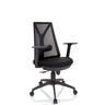Home Office Chair FALUN BASIC in black with mesh backrest and armrests by hjh OFFICE