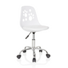 White Swivel Chair – Children FANCY I with paw prints on the backrest and a glossy base by hjh OFFICE