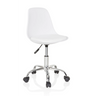 White Swivel Chair – Children FANCY II with shiny chrome frame and castors by hjh OFFICE