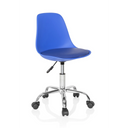 Blue Swivel Chair – Children FANCY II with shiny metal base and castors by hjh OFFICE