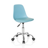 Turquoise Swivel Chair – Children FANCY II with shiny chrome frame and castors by hjh OFFICE
