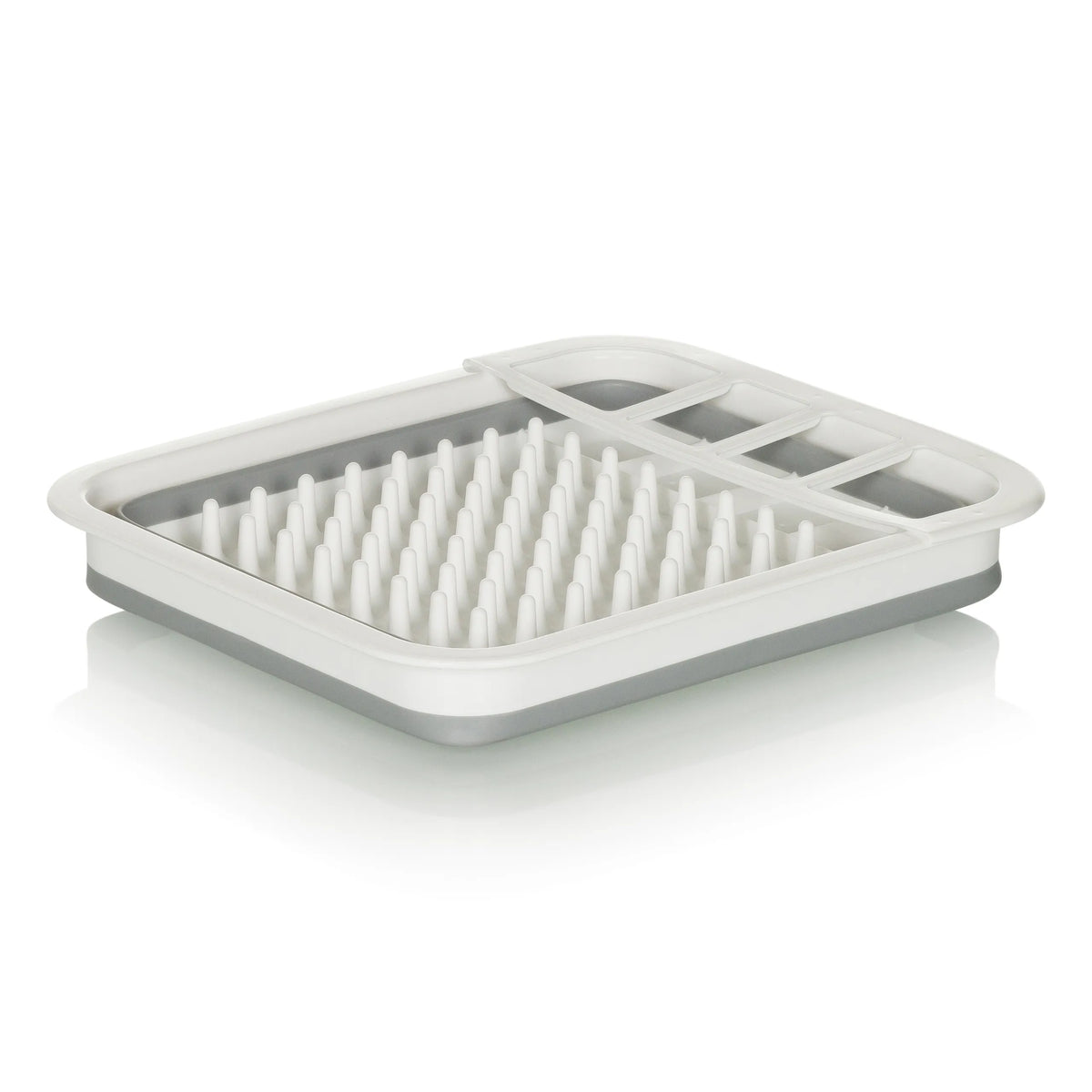 Grey-white Folding container CLEAN SIL with integrated draining grid by hjh OFFICE