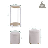 Dimensional drawing of the Nestup 1 side table with a height of 72 cm and a diameter of 44 cm by hjh LIVING