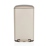Beige wastepaper CLEAN BEVA with a 30 litre capacity and foot pedal by hjh OFFICE