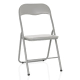 Grey Folding chair TUDELA BASIC with padded seat and backrest by hjh OFFICE – 360-degree view (front view 15°)