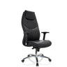Black Professional Executive Chair FERRARA with integrated headrest and chrome base by hjh OFFICE