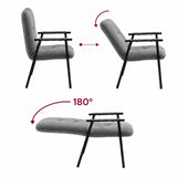 Adjustable backrest of the grey Lifea Flex chair by hjh LIVING