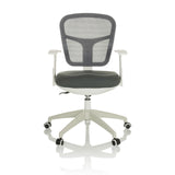 Grey Home Office Chair TOP 108 W with mesh back and five-caster base by hjh OFFICE – 360-degree view (front view 0°)