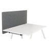 Grey rectangular table partition FLEXMIUT 3D on a white desk by hjh OFFICE