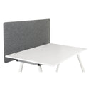 Grey rectangular table partition FLEXMIUT 3D on a white desk by hjh OFFICE