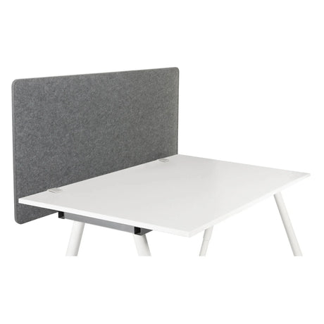 Grey rectangular table partition FLEXMIUT 3D on a white desk by hjh OFFICE